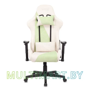 Кресло компьютерное Zombie VIKING X Fabric (белый/зеленый) картинка 2